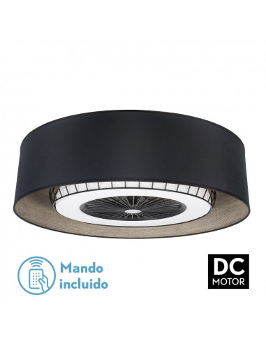 Ventilador DC Tania 72w Negro/madera...