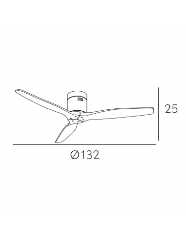 Ventilador Dc Aguilon Niquel 3 Aspas...