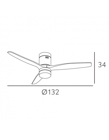 Ventil 18w Dc Aguilon Cuero 3 Aspas...