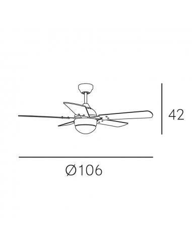 Ventilador Pontia Blanco 5 Aspas...