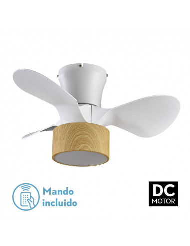 Ventilador DC 24w Kos Blanco/haya 3...