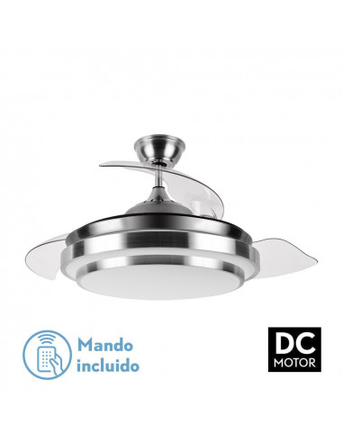 Ventilador DC Ibe 72w 6117lm Niquel 3...