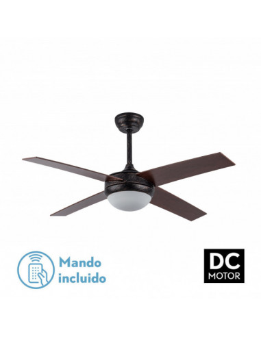 Ventilador Dc Ciro 2xe27 Marron...