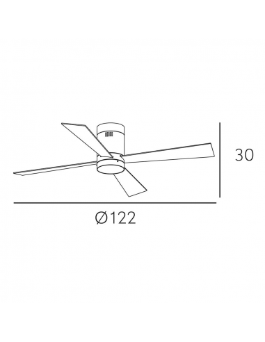 Ventilador 18w Barine Niquel 4 Aspas...