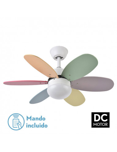 Ventilador Dc Alves 2xe27 Blanco  6...