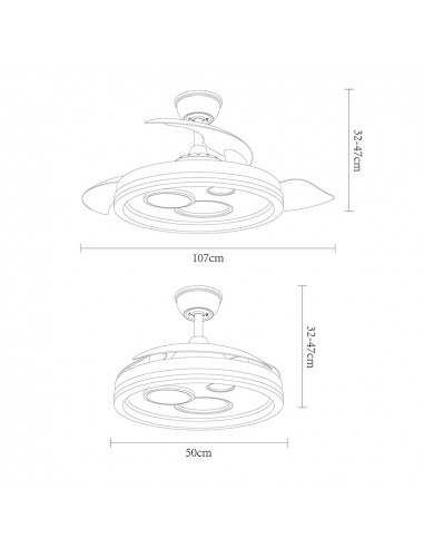 Ventilador Dc Turia 72w 6120lm...