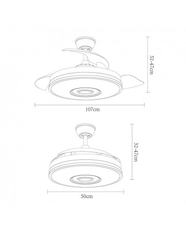Ventilador Dc Noto 72w 6117lm Cromo...
