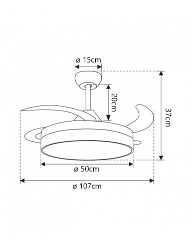 11534 VENTILADOR NELO GRIS 50 CM 4 PALAS