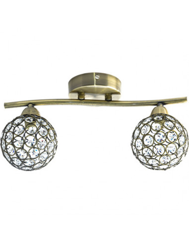 Regleta Kegan Cristal 2xg9 Cuero 12x34