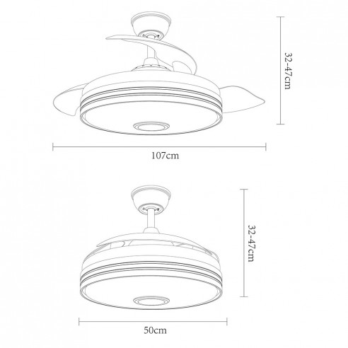 Ventilador Dc Matanuska 72w 7200lm...
